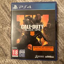Call of Duty Black ops 3 for PS4. Great condition just doesn’t have a manual. And the case at the bottom is cracked a little. You can see that in the third photo where the case is open. Cracked at the bottom on the left flap. Bought a ps5 so need to get rid of this now. Open to offers 👍🏻