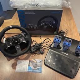 I’m located in Kirkby in Ashfield, just off junction 27/28 on the M1

£140 Or Nearest OFFER. 

Logitech G920 Wheel, Pedals & Gear Shifter. Xbox & PC.

The G920 is for the Xbox and PC.
-Xbox Series X|S or Xbox One

This racing wheel, pedal and gearstick are in fantastic condition, as you can see by the photos.

This wheel set up is virtually unused, you can tell this because the pedals still have the original paint on the screw heads. 

This rubs off very quickly when the pedals are used. Take a look at other listing and you’ll usually see that the screw heads are silver(ish). 

If you collect, I’m more than happy to show everything working, all the buttons, pedals etc including full fidelity, which shows the range of the wheel and the pedals and how smooth they work. Free from interference and pedal potentiometer bounce.

If you’re using the Logitech wheel on a PC, then you need to download :-

Logitech Ghub. (which takes less than a minute) This will install the necessary drivers on y