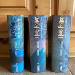 Verkaufe, 3 Hardcover Bücher von Harry Potter.
Harry Potter
… und der Halbbruderprinz
… und die Heimigtümer des Todes
… und der Orden des Phonix

Zusammen um € 27,-
Tier-, u. rauchfreier Haushalt. 
Versandkosten übernimmt der Käufer.