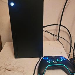 Xbox Series X comes with all cables. One wired power a controller 1 wireless luna shift controller. No box great condition works as it should selling do to getting ps5