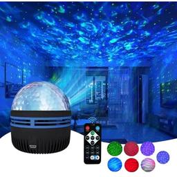 Brand New Ocean Wave LED Projector

Please note: This item only comes with a usb cable, it does not include a plug. 
Our waterfall projection lamp casts beautiful waterfall patterns on the walls, bringing an immersive experience to your room.

Multi-color atmosphere lamp creates a vibrant ambiance in your room, perfect for parties or special occasions.

The control mode options - auto, sound, and remote control - allow you to operate the lamp conveniently according to your preference.

USB plug-and-play feature makes it easy to use the device with a computer or powerbank.