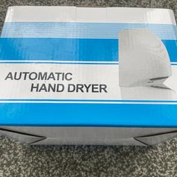 Small hand dryer brand new in box with instructions and fittings. From a smoke free home. Collection from FY1 6LJ