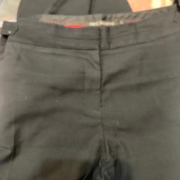 PAIR OF MENS NEXT BLACK TAILORED SMART TROUSERS WITH SIDE POCKETS WAIST 40” LEG 31” VERY VERY TINY LITTLE HOLE AT THE BACK AS SHOWN IN PICTURE