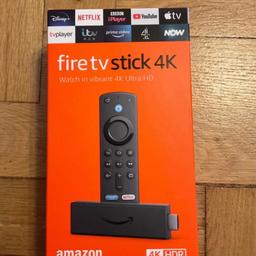 Selling my Amazon Fire TV stick 4K- new and unused. Box opened just to check contents. With a powerful quad-core processor, you can quickly access 4K Ultra HD content at up to 60 fps. You'll also enjoy the brilliant colour of HDR with support for Dolby Vision, HDR10 and HDR10+, and the immersive audio of Dolby Atmos. Pickup from N18/N13 area.