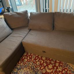 Used for 1 year, we bought from a seller who said it didn’t suit their space. Need to sell by end of May / early June due to move - exact date of sell is tbc. We’ll donate to charity if not gone by then.

Brown Sofa, pillow cases are removable. One pillow is missing from the original set. Functions as normal and easily dismantled for moving / storage. Chaise can be affixed on the left or right side depending on preference.

Some fraying around sofa edges, otherwise good condition. I can share more pictures if there’s interest.

Selling other items and can do a bundle deal.

Collection only but can arrange local delivery at an extra cost via local courier.

Will accept offers!