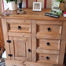 corona pine cupboard with drawers and door.Good size for storage. £30ono