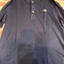 SIZE LARGE MENS NAVY GENUINE LACOSTE LONG SLEEVE POLO TOP