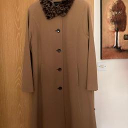 Wool Camel coat only worn once or twice
In excellent condition 
from DAMO

FROM SMOKE & PET FREE HOME 
LISTED ELSEWHERE 
COLLECTION B31 OR B32 OR B14