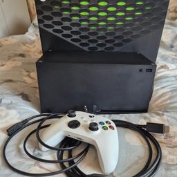 X BOX SERIES X Console only used occasionally with new handset. Comes with box and is in very good condition.