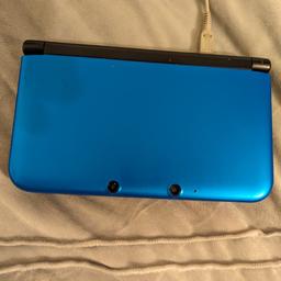Good condition Nintendo 3DS XL in blue. Some minor scuffs to the outer upper shell (last picture). Holds charge and no issues with the console. Comes with a stylus but no SD card. Can be modded if you want for £25. Ask about bundling with games or a case. Game shown is not included. Offers welcome and will post or you can collect.