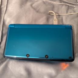 Nintendo 3DS console in aqua. Great condition with minimal scuffs to outer. upper shell. Holds charge and no issues with the console. Comes with a stylus but no memory card. Can be modded if you want for £25. Ask about bundling with games or a case. Game shown is not included. Offers welcome and will post or you can collect.
