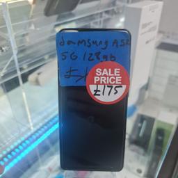 Samsung Galaxy A52 5G 128GB dual sim unlocked

In good condition comes with 3 months warranty from our phone shop comes with usb cable only can be collect from Acton or Harrow