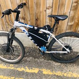 Carrera hustle ebike, goes 30 miles an hour and has a range if up to 25 miles, can either pedal or pull the throttle to move, open to offers or swaps