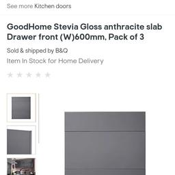 b&qStevia gloss 600mm/ 60cm drawer fronts, New still with protective packaging. bought wrong size, too late to return 40.00 new from store
