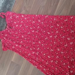 ladies size 8 floral print summer dress from prettylittlething .Frill shoulder straps and tie front shown in pictures. £4 collect only