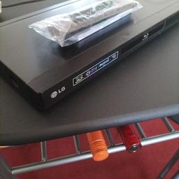 lg 3d Blu-ray player
plays 3d Blu-rays Blu-rays dvds and CDs
can connect to the internet
universal remote control brand new can control any TV any dvd player any set top box.the player has a mark on top but other than that in good condition