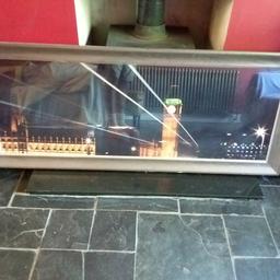 large chrome frame. has a removable print. 5ft long. 2ft height. collection only.