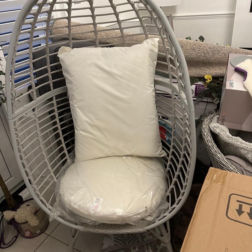 Egg chair from Argos not been used, payed £200 last year but been in shed , just not needed