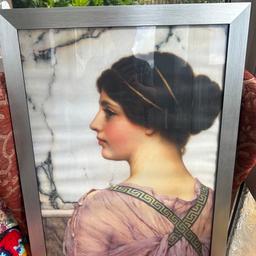 Signed John William godward 1861 to 1922 print 21in 27in excellent condition