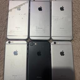 This listing is for an iPhone parts or repair lot. included is 6 iPhones 2 are the iPhone 6s and ones an iPhone 7 and 3 are iPhone 6 these phones are for parts or repair only some show signs of life such as apple logos iTunes logos collection only may accept offers