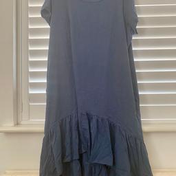 BNWT bought last summer from Evan’s.
Size 22/24 sundress - colour says Steel - more blue in reality. 
Frill round bottom plus pockets.
Just needs an iron as been folded.

I have some more dresses BNWT for sale similar to this - see other ads.