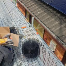 solar panel fitting service on any roof message for details, we also can
come and fit a wire mesh to stop the birds living underneath and chewing wires, pest control