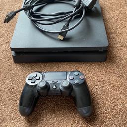 PlayStation 4 Slim 500GB Black
Factory reset
Comes with controller and necessary cables
Works perfectly fine
Doesn’t have original packaging with it