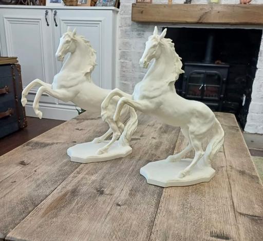 Buy & Sell Staffordshire Cannock Chase - Photos for White Model Of Horses Resin stone only 1 left