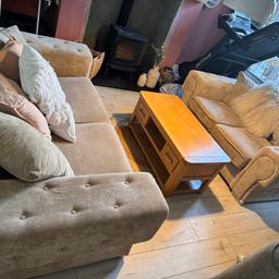 A two seater sofa in a three seater sofa in good used condition. Cash only please.