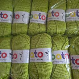 10 x 100g Pato chunky wool.Colour Lime Green.        Sorry no offers.