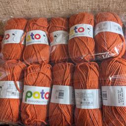 10 x 100g Pato chunky wool.colour Pumpkin.              Sorry no offers.