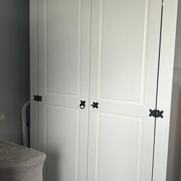 White small double wardrobe in good condition Needs dismantling by collector will be available from Friday open to decent offers