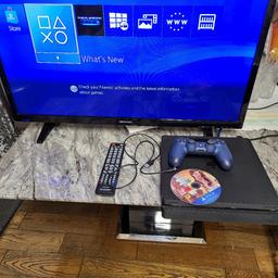 Ps4 slim 500gb plus 32"inch tv for sale working perfectly excellent condition included all leads pad one games and 32" inch Sharp tv included remote controller job lot only pick up only