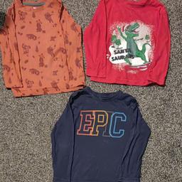 Boys big winter bundle, Size 3-4 years, in great condition if you ever are interested in an individual item message me I will give you a price. wash before you use them. More pictures are available.

16 long sleeved Shirts 
Santasaurus Christmas Shirt 
5 hoodies 
1 jumper
3 joggers 1 jeans

Open to offers 
Collection or delivery