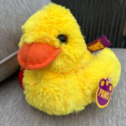 Pretty yellow duck.amazingly super soft and snuggly.by Paws toys.new with tags on.needs a new home