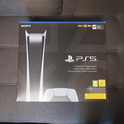 Playstation 5 Digital Edition 825Gb/Go in Weiß 
mit Controller (in Weiß)
Originalverpackung vorhanden.


Zustellung per Lieferdienst möglich.