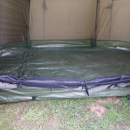 two or three men, BV, with built in ground sheets all the pegs and ropes in excellent condition, may need to spite poles for the front but can be used without as picture shows well worth a the Looking bargain at the price