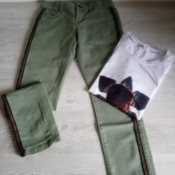 Tolle Jeans in Olivgrün mit seitlichen Galonstreifen und verstellbarer Bundweite von C&A

1 T-Shirt

Sehr guter getragener Zustand 👍