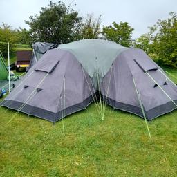 12 birth tent ,airbeds, new cooker, sleeping bags, new kitchen unit kitchen utilities, trailer and lots more to much to list