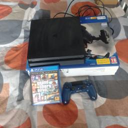 PS4 console with box and game unfortunately I don't have cod-modern warfare but GTA five with it