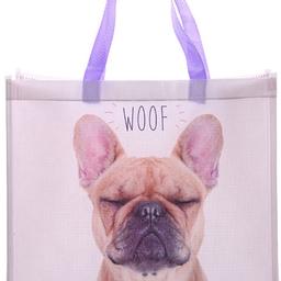 Shopping Bag - Dog
A stylish and reusable shopping bag.

Made from laminated polypropylene.

H33 x W40 x D17cm.

WAS £5 
Now £3 
A SAVING OF 40%!!
Brand new