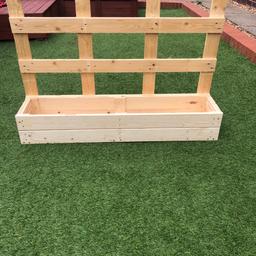 Planter with trellis connect made from new wood planter size is 120cm long trellis is 120cm wide and 80cm hight