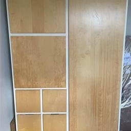 Great condition, smoke and pet free home. Lovely wardrobe with lots of storage. Dismantled and ready for collection. 79 inches high, 42 inches wide and 21 1/2 inches depth.