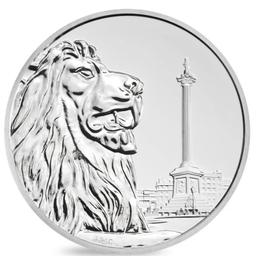 £100 pure silver coin. Featuring Trafalgar Square!