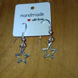 Star earrings perfect for a night out, handmade not suitable for children under 3.