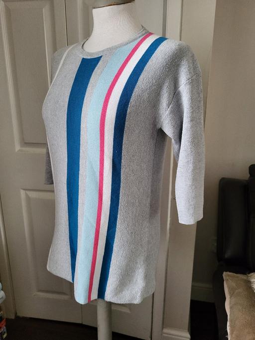 Buy & Sell West Midlands Sandwell - Photos for TU Grey Striped Jumper Blouse Size 10