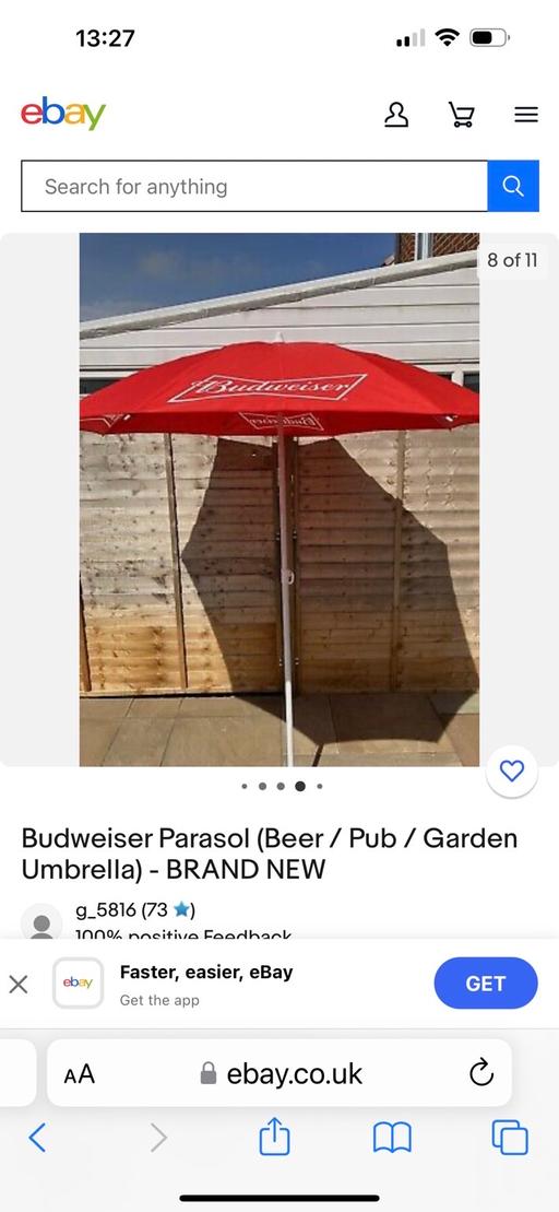 Buy & Sell Lancashire West Lancashire - Photos for Budweiser parasols.