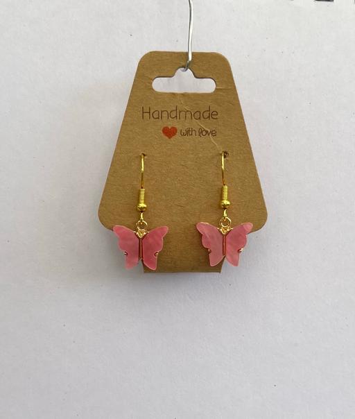 Buy & Sell Surrey Epsom and Ewell - Photos for New handmade pink & gold butterfly earrings