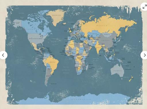 Buy & Sell Peterborough Hampton Gardens - Plymouth - Photos for Retro Political Map of the World Canvas