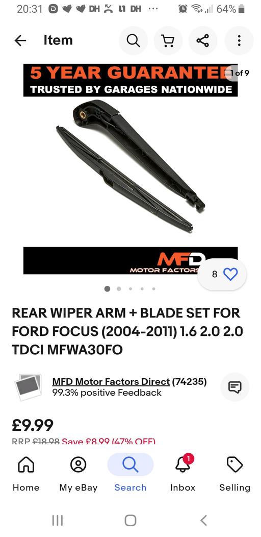 Vehicles Derbyshire North East Derbyshire - Photos for FORS FOCUS WIPER ARM & BLADE